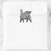 Assyrian Lamassu Quadratischer Aufkleber (Tasche)