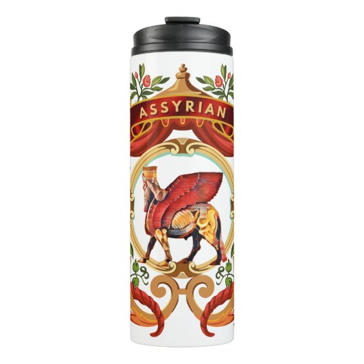 Assyrian Lamassu Thermal Tumbler Thermosbecher (Vorderseite)