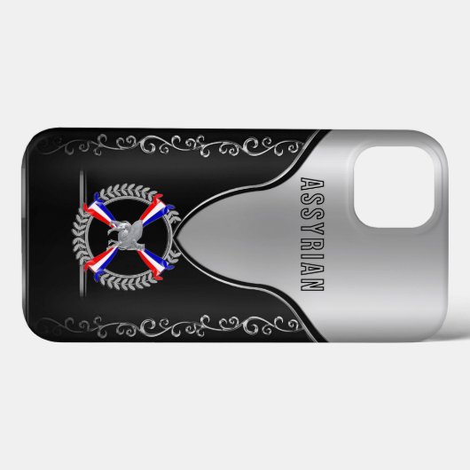 Assyrian Lamassu und das Flag-iPhone Case-Mate iPhone Hülle (Rückseite (Horizontal))