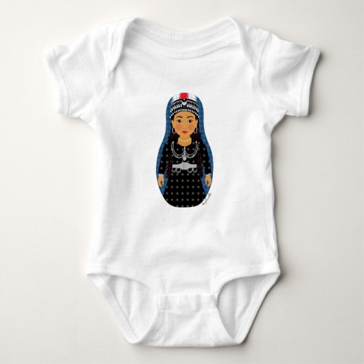 Assyrian Matryoshka Baby Bodysuit Strampler (Vorderseite)