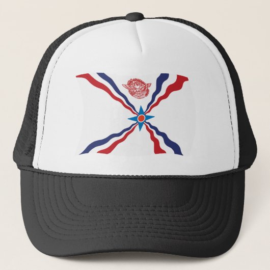 Assyrian Nation Flag Hat Truckerkappe (Vorderseite)