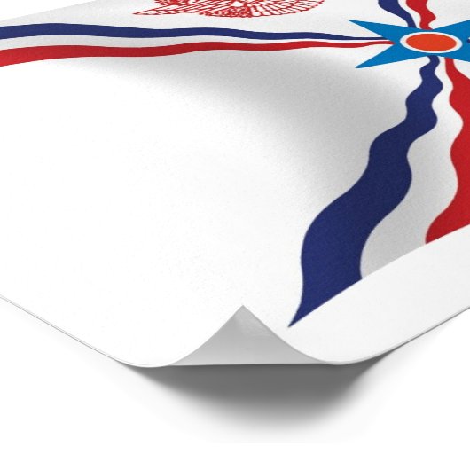 Assyrian Nation Flag Poster Print (Ecke)