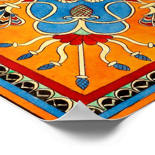 Assyrian Ornament Print by E. A. Nedwill Poster (Ecke)