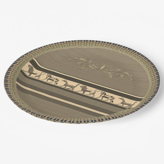 Assyrian Paper Plate Pappteller (Schrägansicht)