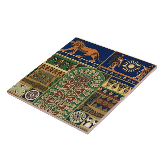 Assyrian Retro Pattern Fliese (Seite)