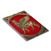 Assyrian Winged Bull - Gold Lamassu Notizblock (Rechte Seite)
