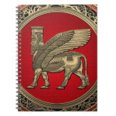 Assyrian Winged Bull - Gold Lamassu Notizblock (Vorderseite)