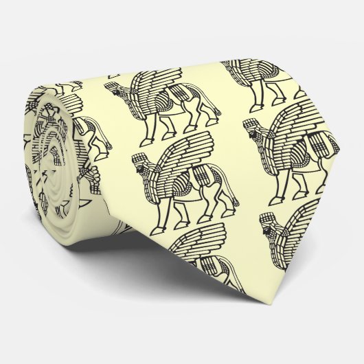 Assyrian winged Stier Krawatte (Gerollt)