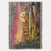 Assyrian ziggurat Cotton Throw Blanket Decke (Vorderseite Vertikal)