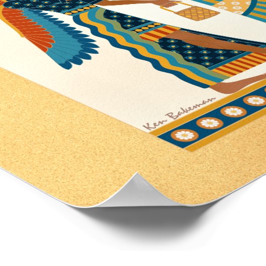 Assyrianer Baum des Lebens Poster (Ecke)