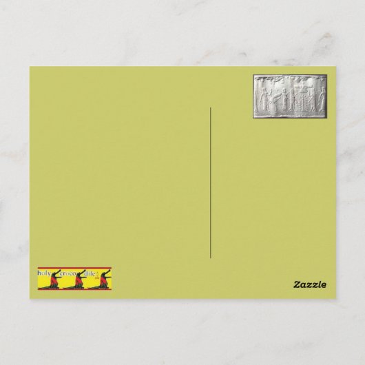 Assyrianer Steinrelief in nördlicher Mesopotamie Postkarte (Rückseite)