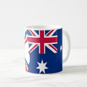 Assyrianische australische Flaggen-Tasse Kaffeetasse (VorderseiteRechts)