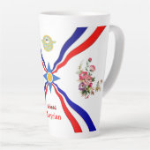 Assyrianische Flag Latte-Tasse Milchtasse (Rechte Ecke)