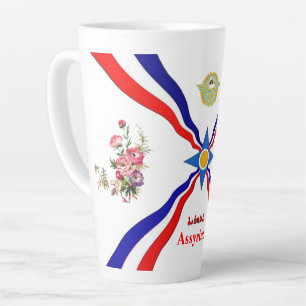 Assyrianische Flag Latte-Tasse Milchtasse