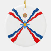 Assyrianische Flagge Keramik Ornament (Hinten)