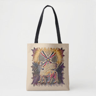 Assyrianische Flagge und Lamassu-Tote-Tasche Tasche