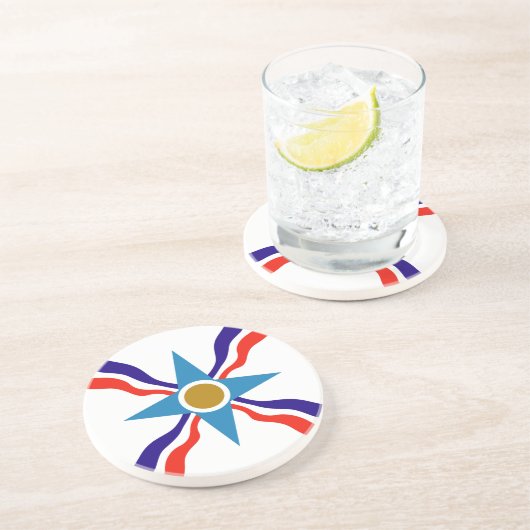 Assyrianische Flagge - Untersetzer Ata d'Ator (Seite)