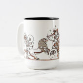 Assyrianische Krieger-Tasse Zweifarbige Tasse (Vorderseite Links)