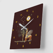 Assyrianische Nächte Quadratische Wanduhr (Winkel)