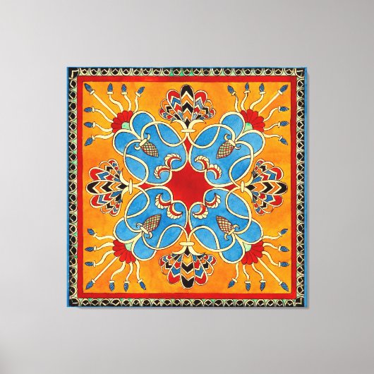 Assyrianische Ornamente Print Leinwand Art (Vorderseite)