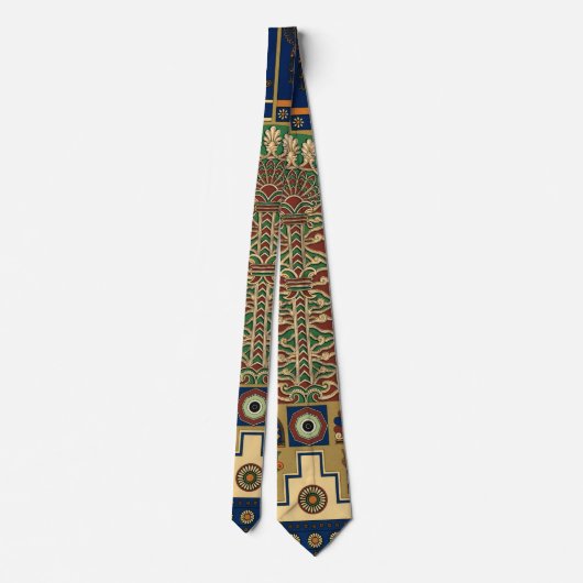 Assyrianische Retromuster Krawatte (Rückseite)