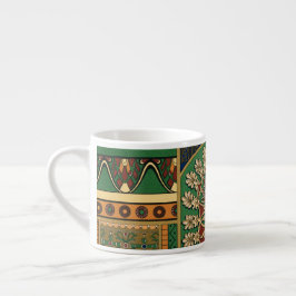 Assyrianische Retromuster-Riesenechse Espressotasse