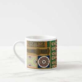 Assyrianische Retromuster-Riesenechse Espressotasse