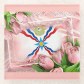 Assyrianische Rose Untersetzer (Vorderseite)