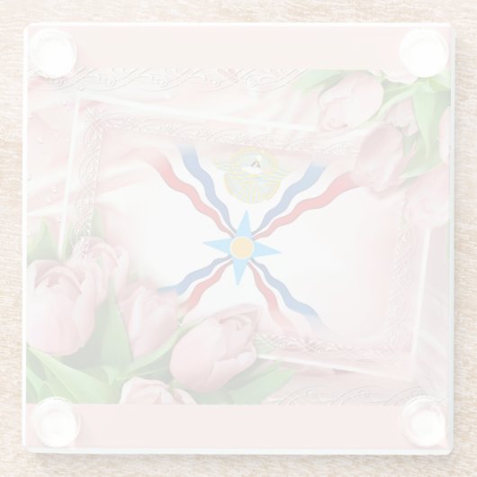 Assyrianische Rose Untersetzer (Rückseite)