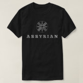 Assyrianische Text-Assyrian-Flagge T-Shirt (Design vorne)