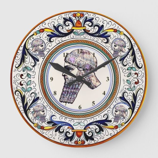 Assyrianische Wall-Uhr Große Wanduhr (Vorderseite)