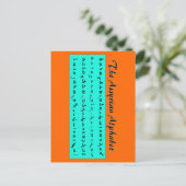 assyrianisches Alphabet Postkarte (Stehend Vorderseite)