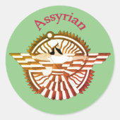 Assyrier Runder Aufkleber (Vorderseite)