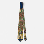 Assyrische farbenfrohe Retro-Muster Krawatte (Vorderseite)