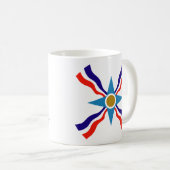 Assyrische Flagge - ATA d'Ator Kaffee- oder Teezub Kaffeetasse (VorderseiteRechts)
