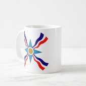Assyrische Flagge - ATA d'Ator Kaffee- oder Teezub Kaffeetasse (Vorderseite Links)