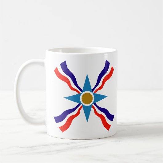 Assyrische Flagge - ATA d'Ator Kaffee- oder Teezub Kaffeetasse (Links)