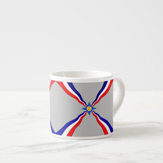 Assyrische Flagge Espressotasse (Vorderseite Rechts)