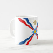 Assyrische Flagge Kaffeetasse (Vorderseite Links)