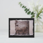 assyrische Flügelbulle Postkarte (Stehend Vorderseite)