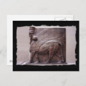 assyrische Flügelbulle Postkarte (Vorne/Hinten)