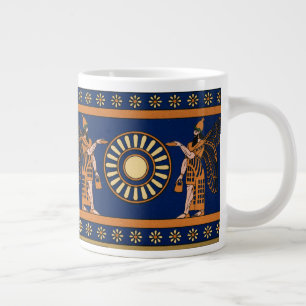Assyrische Gottheit, Apkallu oder geflügeltes Geni Jumbo-Tasse
