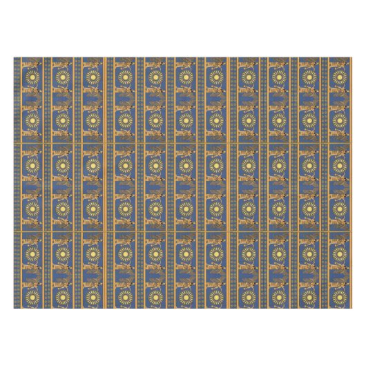 assyrische Tablettenkern aus Baumwolle, 52"x70" Tischdecke (Vorderseite (Horizontal))