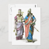 Assyrischer Hohepriester und König Postkarte (Vorne/Hinten)
