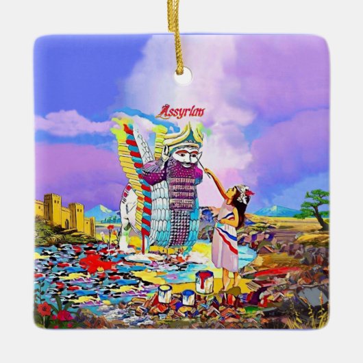 Assyrisches Neujahr Keramikornament (Vorderseite)