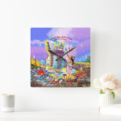 Assyrisches Neujahr Quadratische Wanduhr (Zuhause)