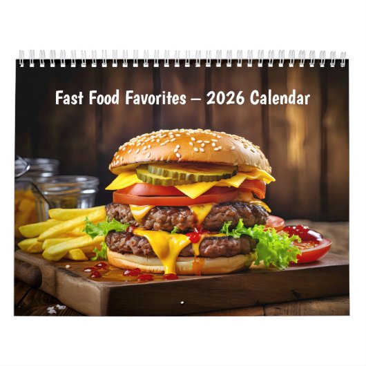 ast Food Favorites – 2026 Calendar Kalender (Titelbild)
