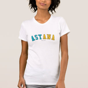 Astana in den Kasachstan-Staatsflaggefarben T-Shirt