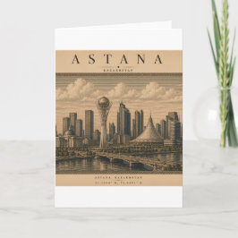 Astana | Vintage Travel City Design Karte