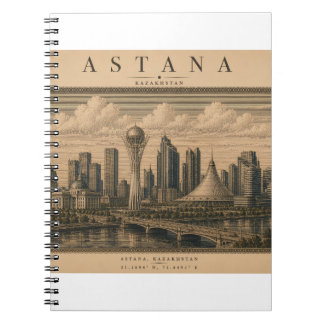 Astana | Vintage Travel City Design Notizblock